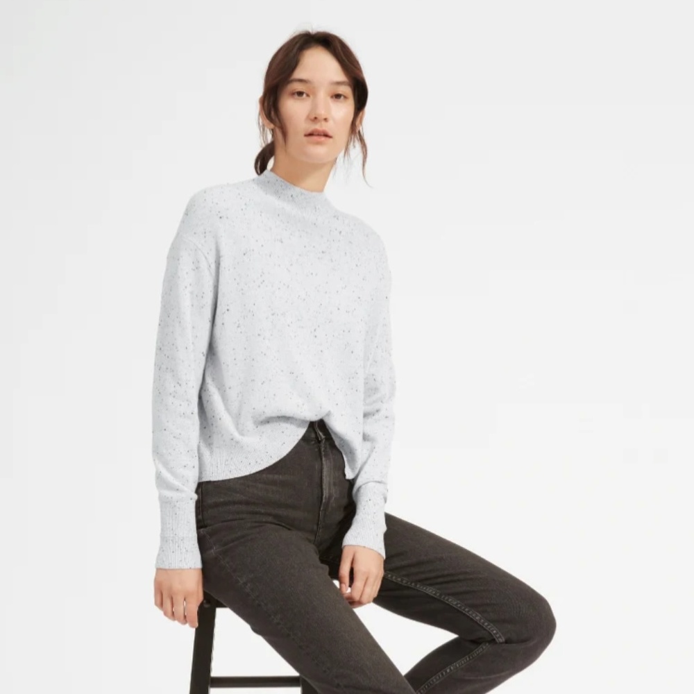Never Worn Everlane Cashmere Crop Mockneck Sweater